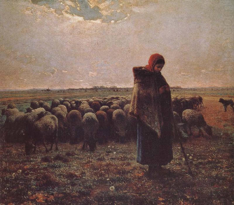 Shepherdess, Jean Francois Millet